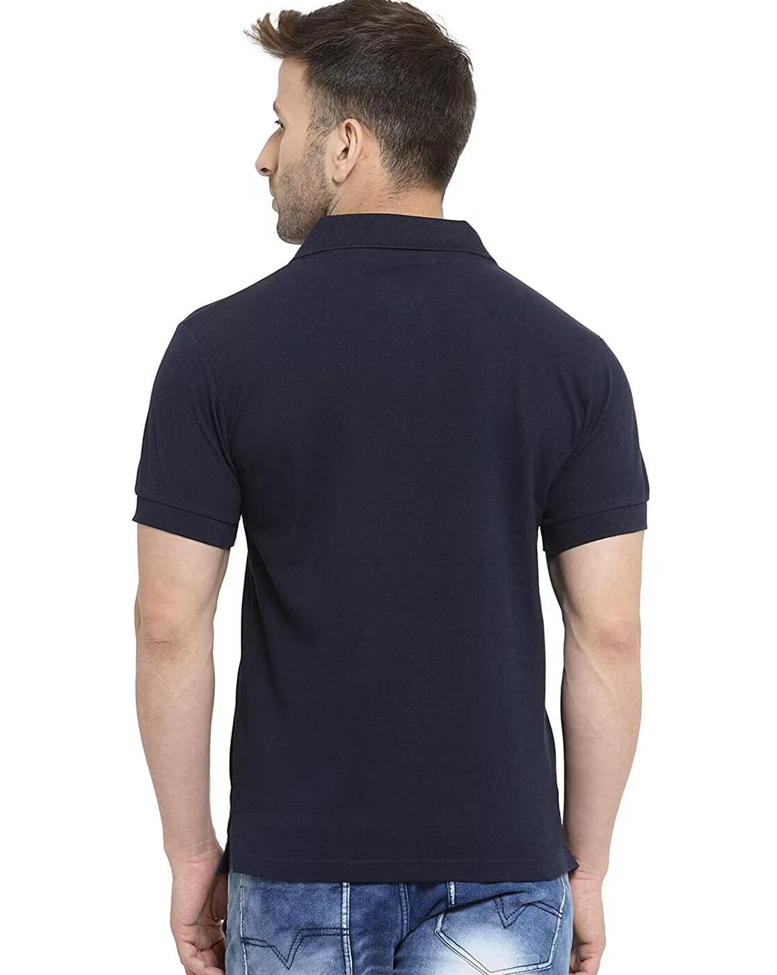Poly Cotton Solid Half Sleeves Mens Polo T-Shirt