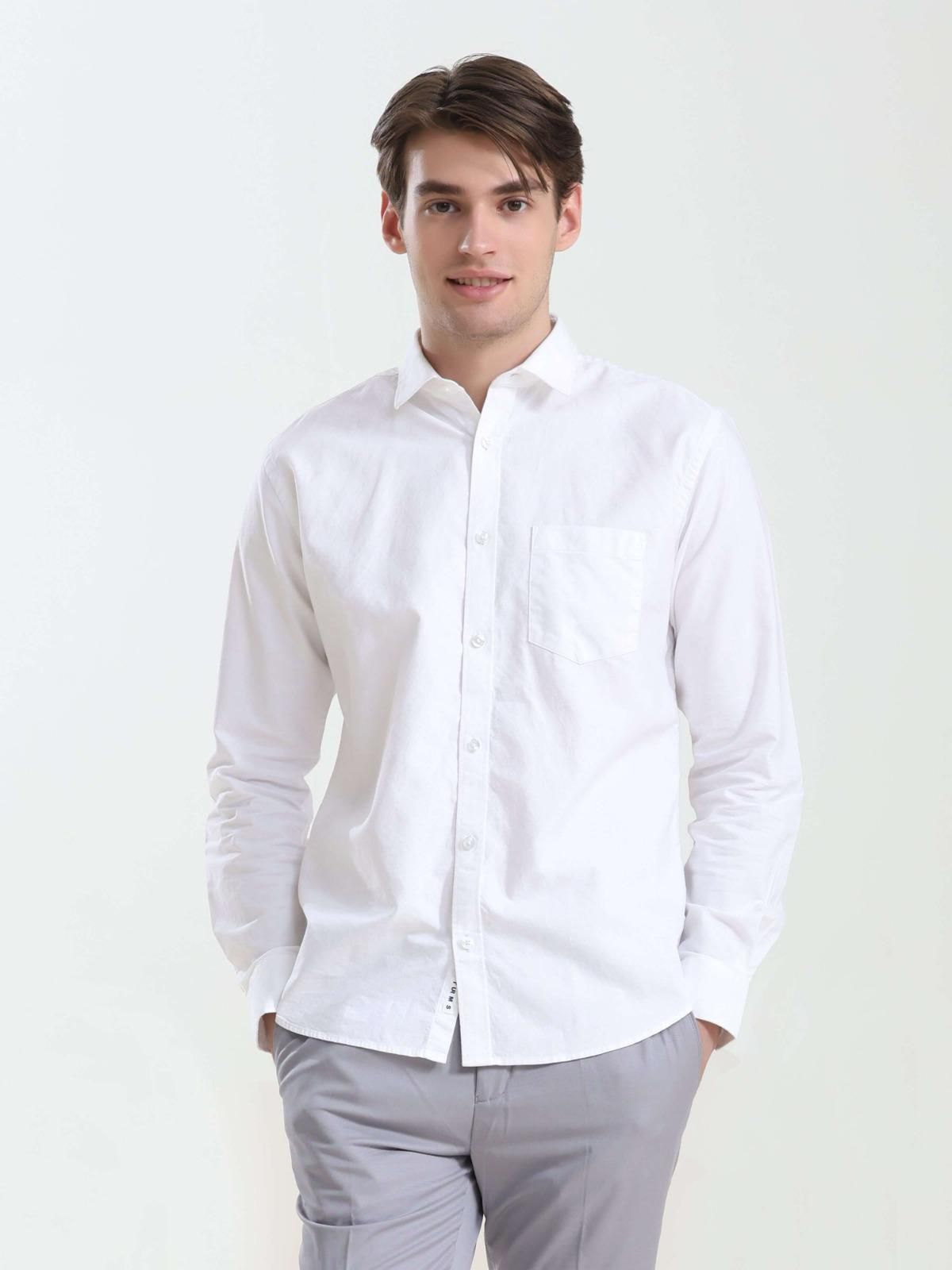 Men's Anti-Stain Anti-Odor Luxury White Cotton Shirt
