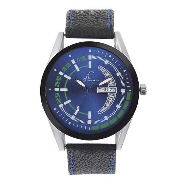 Stylish Blue Dial Day And Date Working Analog Watch